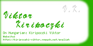 viktor kiripoczki business card